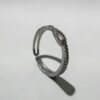 Stellar Double Pavé Open Ring | 繁星雙層開口戒的雙層交錯結構與鑲鑽特寫 - Ostialia 奧斯提亞
