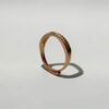 Dual Flow Shimmer Ring (Rose Gold) | 玫瑰金雙生流光戒指整隻圓弧結構與強烈陰影全景特寫 - Ostialia 奧斯提亞