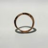 Dual Flow Shimmer Ring (Rose Gold) | 玫瑰金雙生流光戒指的正圓俯視角度與內圈材質光澤特寫 - Ostialia 奧斯提亞