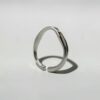Fluid Adjustable Ring | 白銀流體可調式戒指的立體線條與開口細節 - Ostialia 奧斯提亞