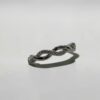 Intertwined Twist Crystal Open Ring | 雙生麻花排晶開口戒的雙股交織排晶特寫 - Ostialia 奧斯提亞