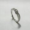 Destined Knot Silver Ring |命運交織綁結白銀戒的近距離傾斜左側線條特寫 - Ostialia 奧斯提亞